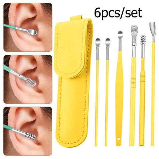 ✨ 2 Sets of 6-Piece Stainless Steel Ear Wax Removal Kits – Perfect for Safe & Hygienic Ear Care!